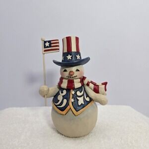 Jim Shore Heartwood Creek Stars and Stripes in All Seasons Snowman Figurine K902